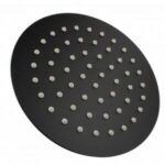 Super-slim Round Black Rainfall Shower Head 200mm | OX0119.SH
