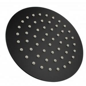 Super-slim Round Black Rainfall Shower Head 200mm | OX0119.SH