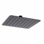 Super-Slim Square Black Rainfall Shower Head 200mm | OX0100.SH