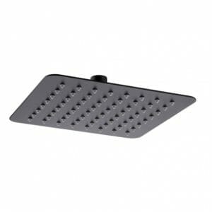 Super-Slim Square Black Rainfall Shower Head 200mm | OX0100.SH