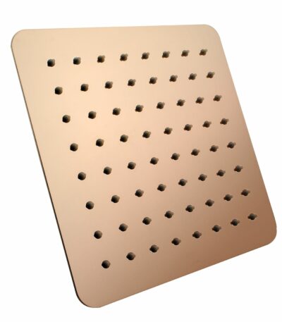 Super-slim Square Rose Gold Stainless Steel Shower Head - 200mm | RG0100.SH