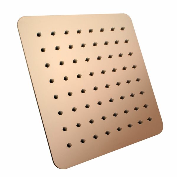 Super-slim Square Rose Gold Stainless Steel Shower Head - 200mm | RG0100.SH