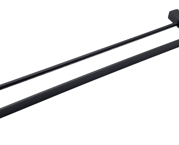 Supra Double Towel Rail - 800mm - Black | Bella Vista - 1648D-800-P-BLK