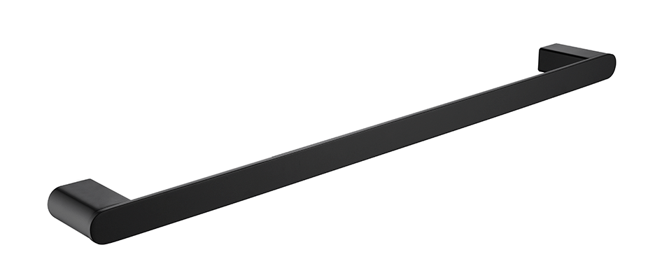 Supra Single Towel Rail - 600mm - Black | Bella Vista - 1624-600-P-BLK