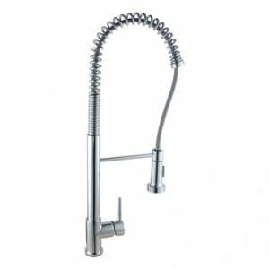 Tall Spring Chrome Pull Out Kitchen Sink Mixer Tap | CH1017.KM
