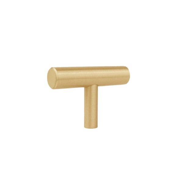 Tezra Cabinetry T Pull - Brushed Brass
