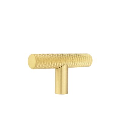 Tezra Textured Cabinetry T Pull – Brushed Brass