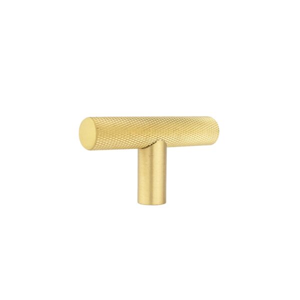 Tezra Textured Cabinetry T Pull – Brushed Brass