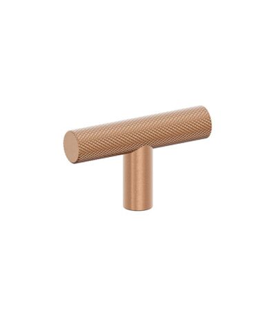 Tezra Textured Cabinetry T Pull – Brushed Copper