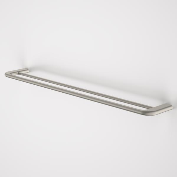 Caroma Contura II 820mm Double Towel Rail - Brushed Nickel
