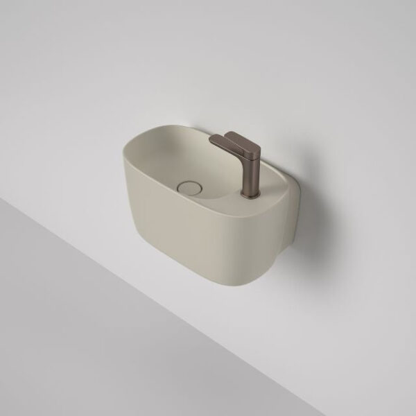 Caroma Contura II Hand Wall Basin (1 Tap Hole) - Matte Clay