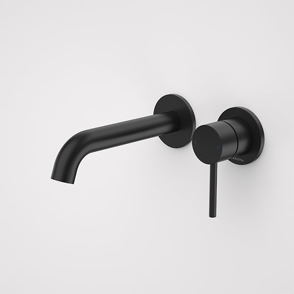 Caroma Liano II Lead Free Wall Basin/Bath Mixer Set Matte Black