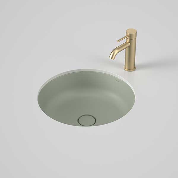 Caroma Liano II 440mm Round Under/Over Counter Basin – Matte Green