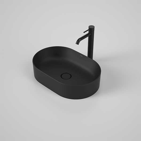 Caroma Liano II 530mm Pill Above Counter Basin Matte Black