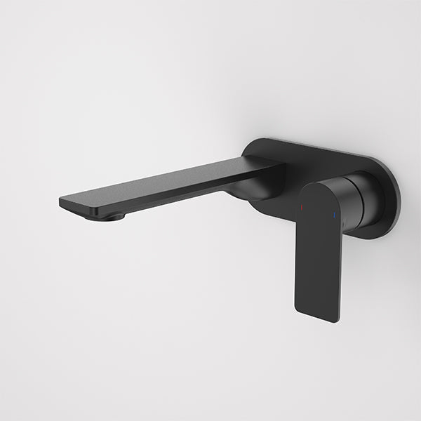 Caroma Urbane II 180mm Lead Free Wall Basin/Bath Mixer Round Matte Black