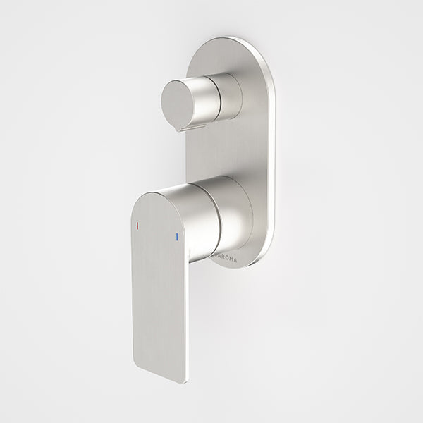 Caroma Urbane II Bath/Shower Mixer with Diverter Round Brushed Nickel