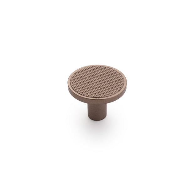 Castella Monaco Round Knob Matt Rose Gold 30mm