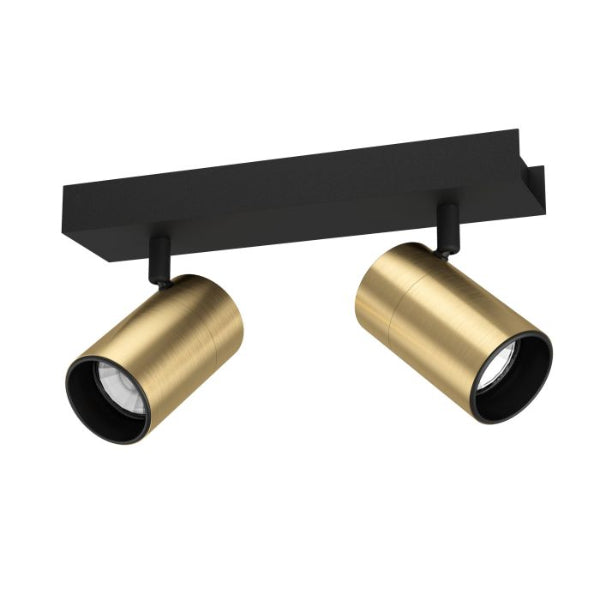 Eglo Cumaribo 10W LED 2 Light Spotlight Natural White - Brass