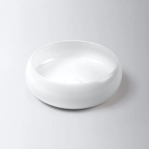 Eight Quarters 360mm Luna Circle Basin - Gloss White