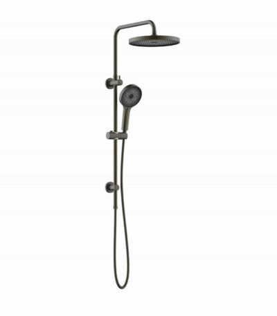 The Gabe Twin Shower on Rail – Gun Metal