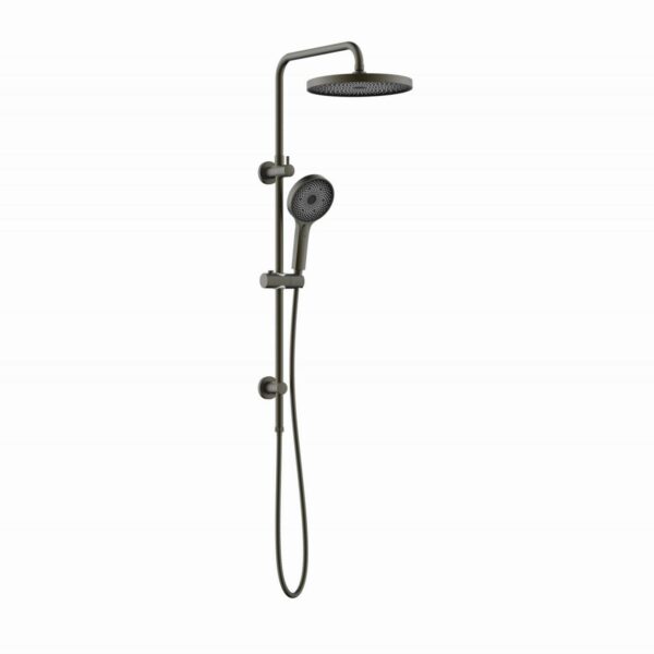 The Gabe Twin Shower on Rail – Gun Metal