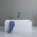 Theo Back to Wall Bathtub - White - No Overflow - 1500mm | THBT1500-NF