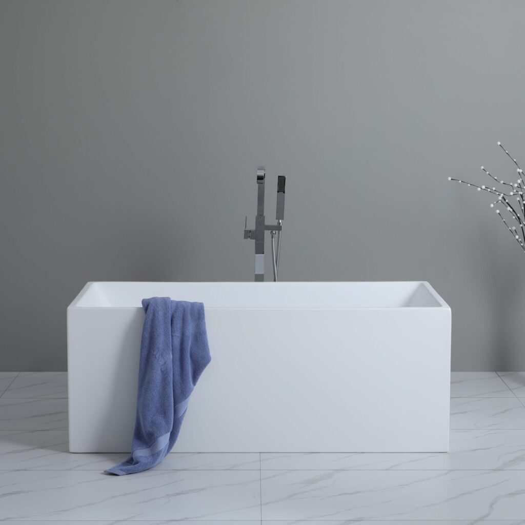Theo Back to Wall Bathtub - White - No Overflow - 1700mm | THBT1700-NF
