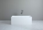 Theo Back to Wall Bathtubs - Matt White - No Overflow - 1400mm | THBT1400MW