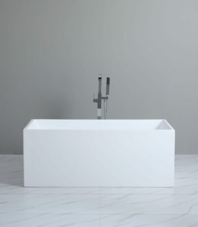 Theo Back to Wall Bathtubs - Matt White - No Overflow - 1400mm | THBT1400MW