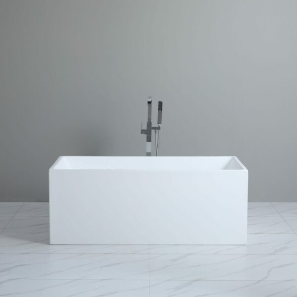 Theo Back to Wall Bathtubs - Matt White - No Overflow - 1400mm | THBT1400MW