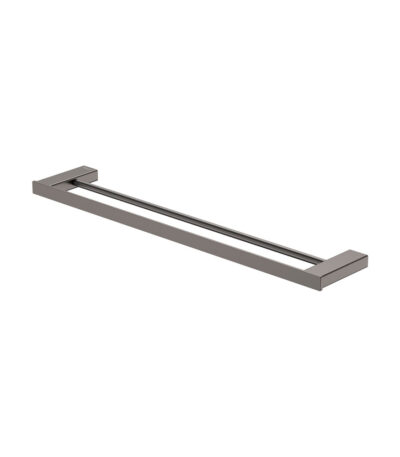 Tono Double Towel Rail, 610 mm, Gun Metal