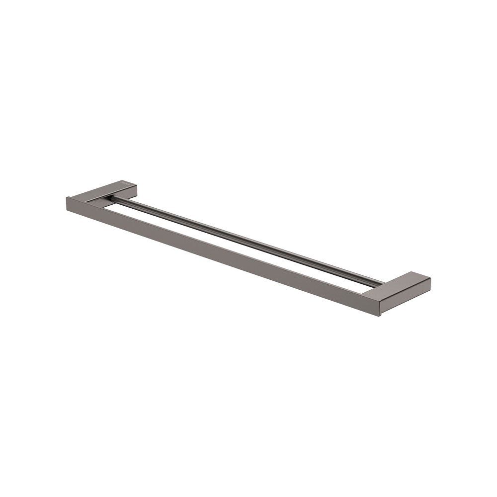 Tono Double Towel Rail, 610 mm, Gun Metal