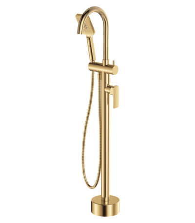 Tono Floor Mounted Bath Mixer With Hand Shower, Urban Brass