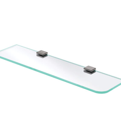 Tono Glass Shelf, Gun Metal