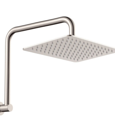 Tono Gooseneck Shower Arm Set, Brushed Nickel