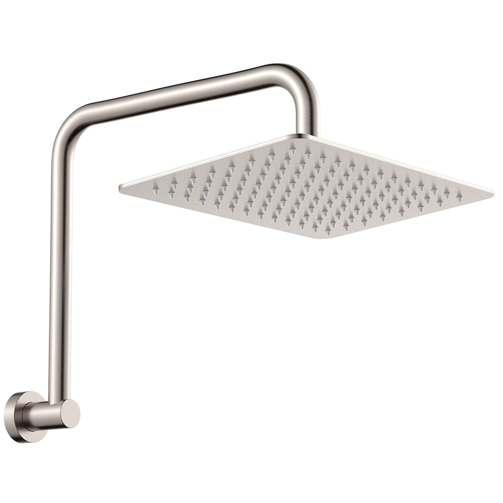 Tono Gooseneck Shower Arm Set, Brushed Nickel