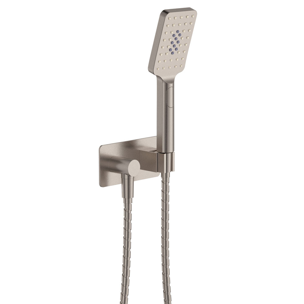 Tono Hand Shower, Rectangular Plate, Brushed Nickel