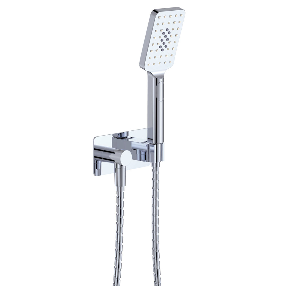 Tono Hand Shower, Rectangular Plate, Chrome