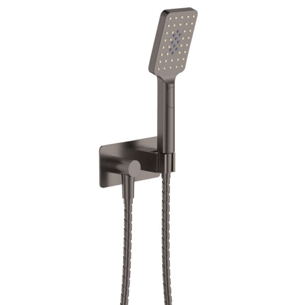 Tono Hand Shower, Rectangular Plate, Gun Metal