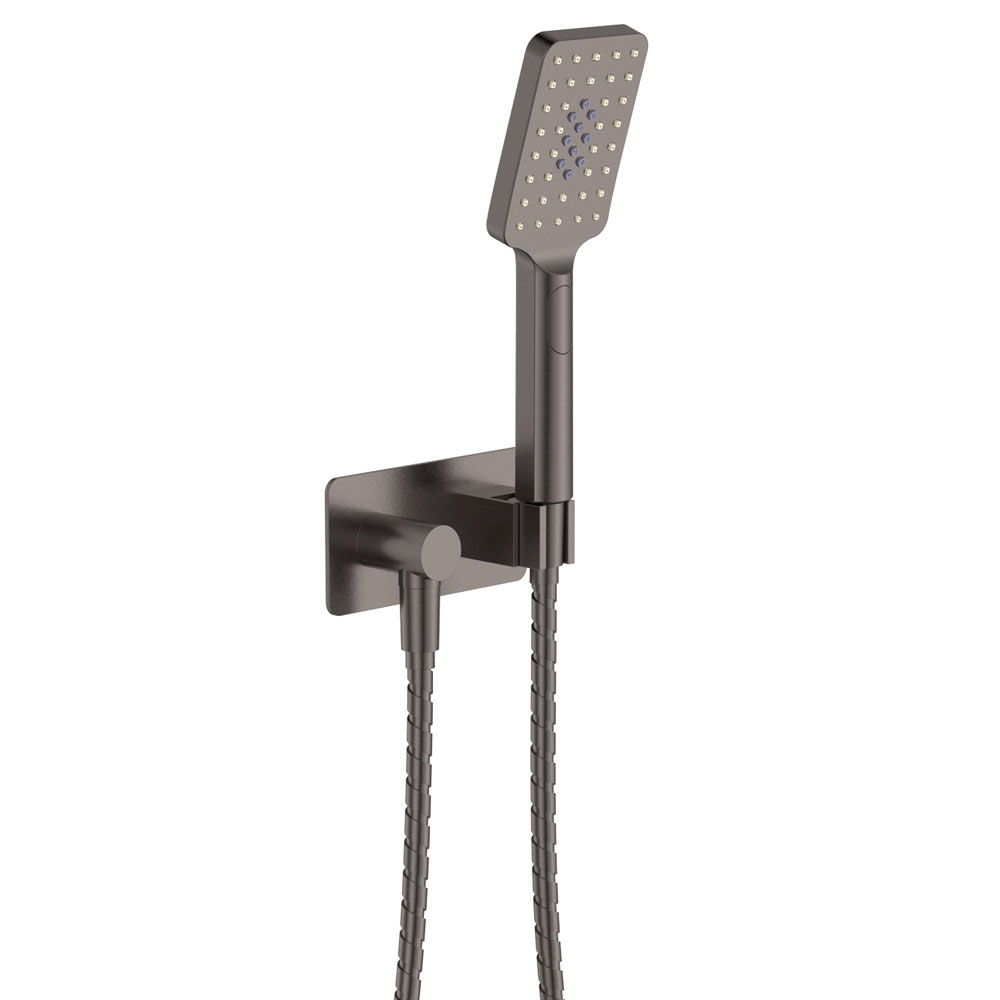 Tono Hand Shower, Rectangular Plate, Gun Metal