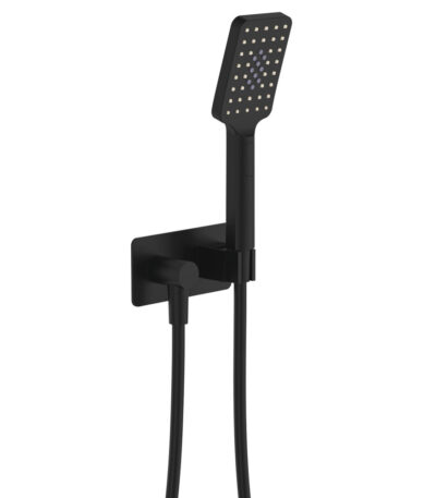 Tono Hand Shower, Rectangular Plate, Matte Black