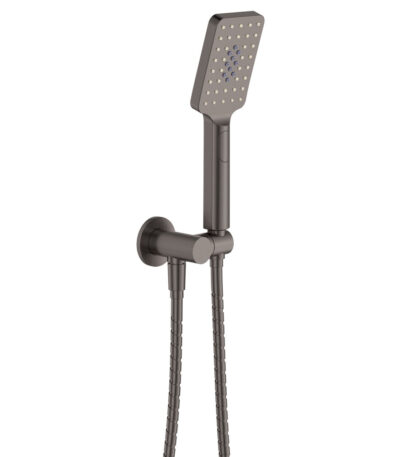 Tono Hand Shower, Round Plate, Gun Metal
