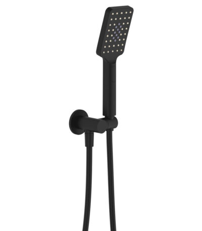 Tono Hand Shower, Round Plate, Matte Black