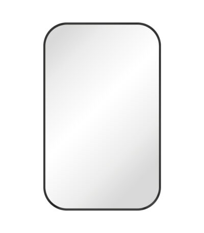 Tono Matte Black Soft Square Framed Mirror, 500 x 800mm