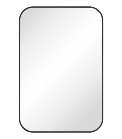 Tono Matte Black Soft Square Framed Mirror, 600 x 900mm