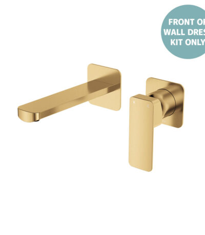 Tono Wall Basin/Bath Mixer Set Dress Kit, Urban Brass, Square Plates, 160mm Outlet
