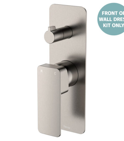 Tono Wall Diverter Mixer Dress Kit, Brushed Nickel, Rectangular Plate