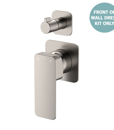 Tono Wall Diverter Mixer Dress Kit, Brushed Nickel, Square Plates