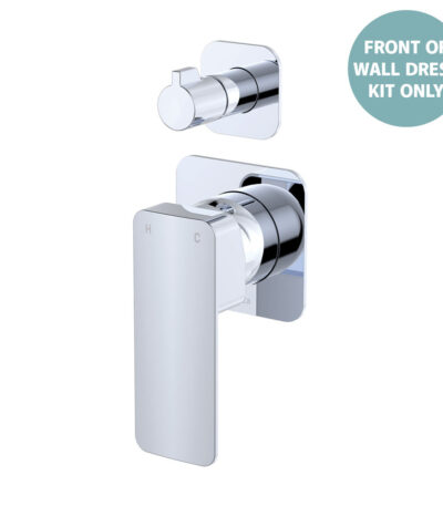 Tono Wall Diverter Mixer Dress Kit, Chrome, Square Plates