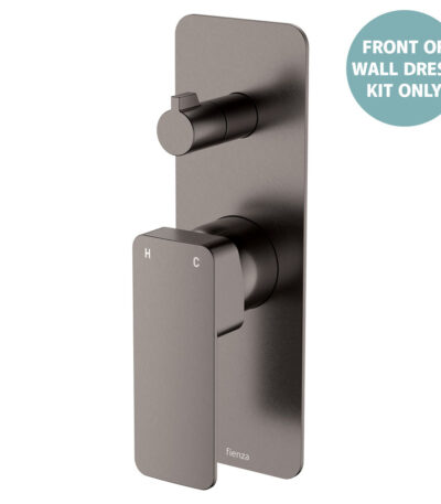 Tono Wall Diverter Mixer Dress Kit, Gun Metal, Rectangular Plate